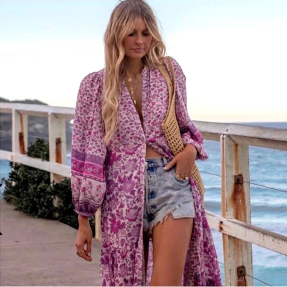 NWT Spell 🌸 Mossy 🌸Button Through Gown 🌸 - Picture 3 of 16